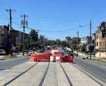 Taking up the trolley tracks